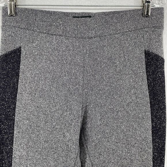 EILEEN FISHER Pants S Organic Cotton Stretch Pull On Speckle Tweed Legging Gray - Picture 3 of 16